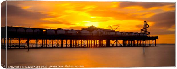 Herne Bay Sunset Canvas Print by David Hare