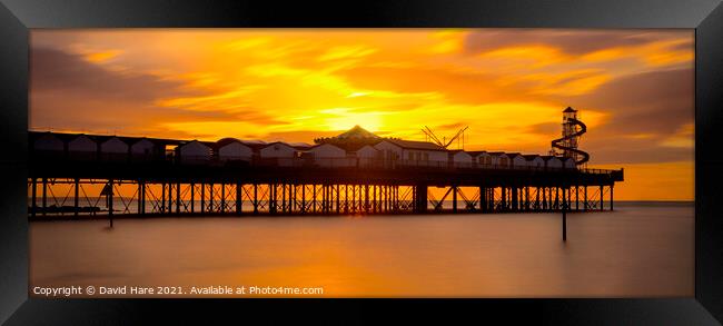 Herne Bay Sunset Framed Print by David Hare