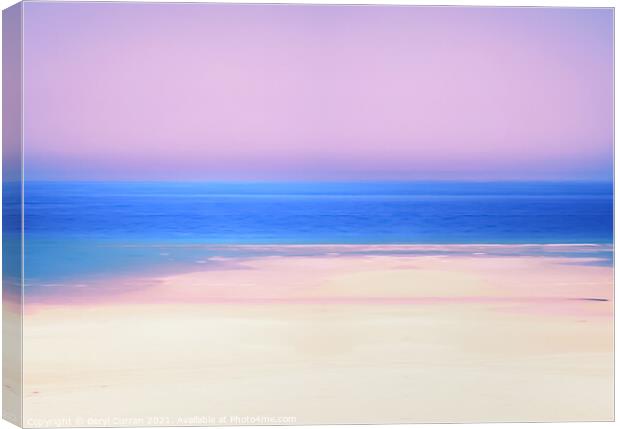Golden Hour on Hayle Beach Canvas Print by Beryl Curran