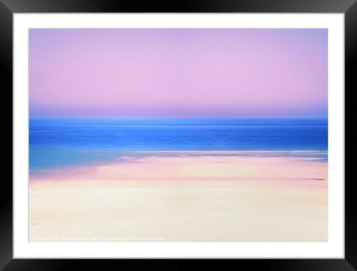 Golden Hour on Hayle Beach Framed Mounted Print by Beryl Curran