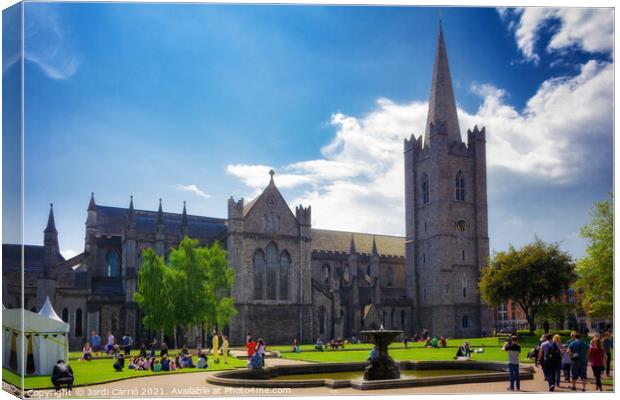 St Patrick’s Cathedral a reference for Dublin in Ireland Canvas Print by Jordi Carrio