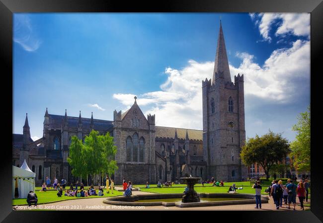 St Patrick’s Cathedral a reference for Dublin in Ireland Framed Print by Jordi Carrio