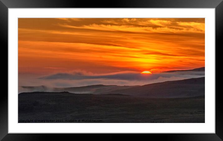 Sunset on the road to Diabaig, the beautiful west coast of Scotland Framed Mounted Print by mary spiteri