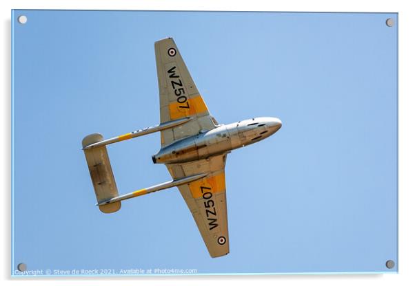 de Havilland Vampire Acrylic by Steve de Roeck