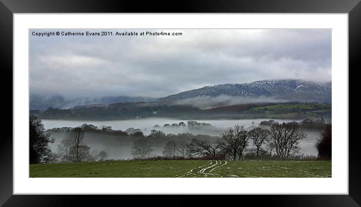 Mist across the valley Framed Mounted Print by Catherine Fowler