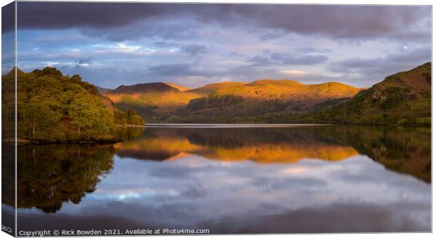 Serenity of Ullswater Canvas Print by Rick Bowden