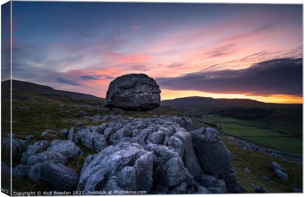 Kingsdale Sunrise Canvas Print by Rick Bowden