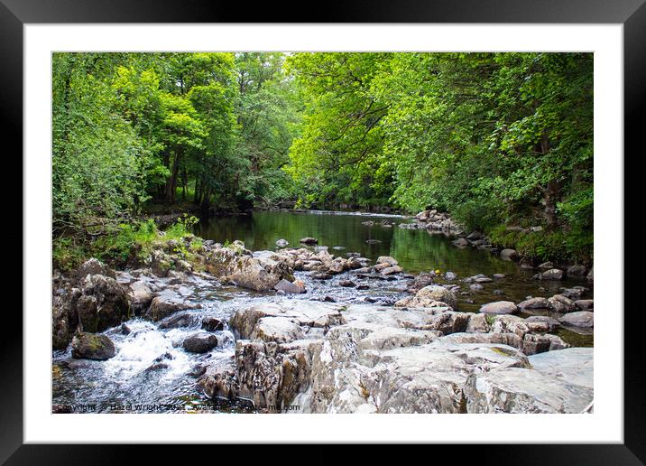 River through Betws y coed, North Wales Framed Mounted Print by Hazel Wright