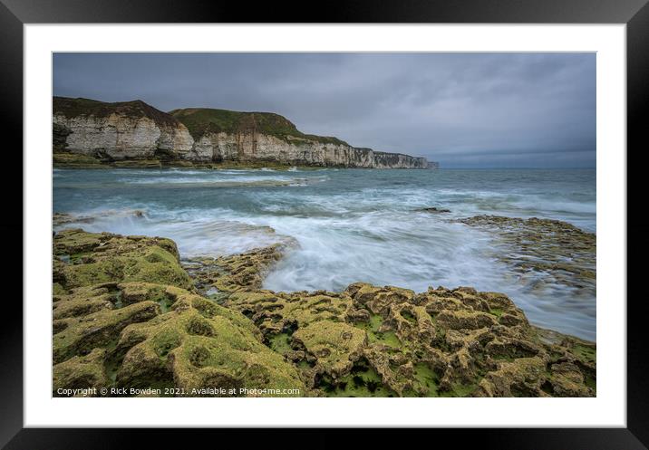 Thornwick Bay Flamborough Framed Mounted Print by Rick Bowden