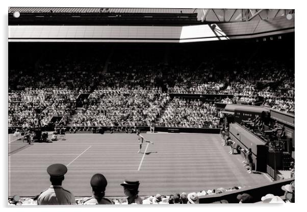Roger Federer, Wimbledon 2018 Acrylic by Roger Aubrey