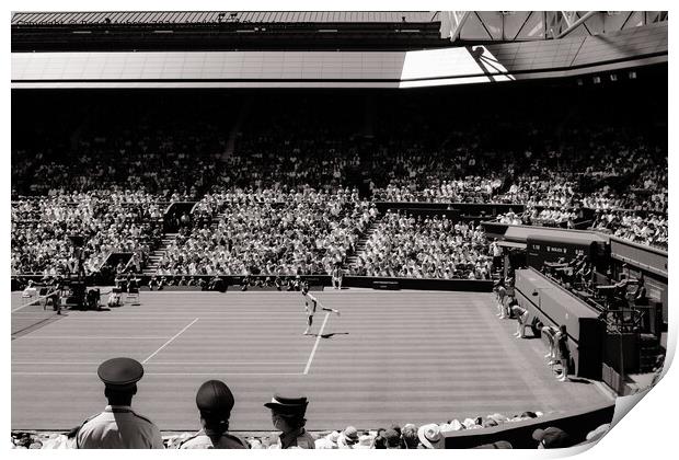 Roger Federer, Wimbledon 2018 Print by Roger Aubrey
