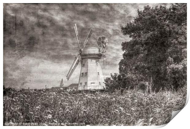 Windmill Meadow Vintage Print by David Pyatt