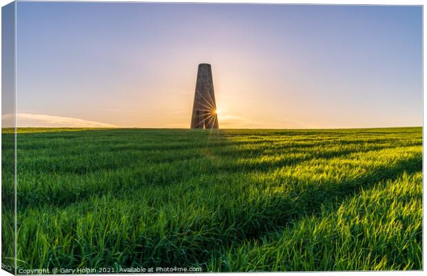 Sunset at the Daymark Tower Canvas Print by Gary Holpin