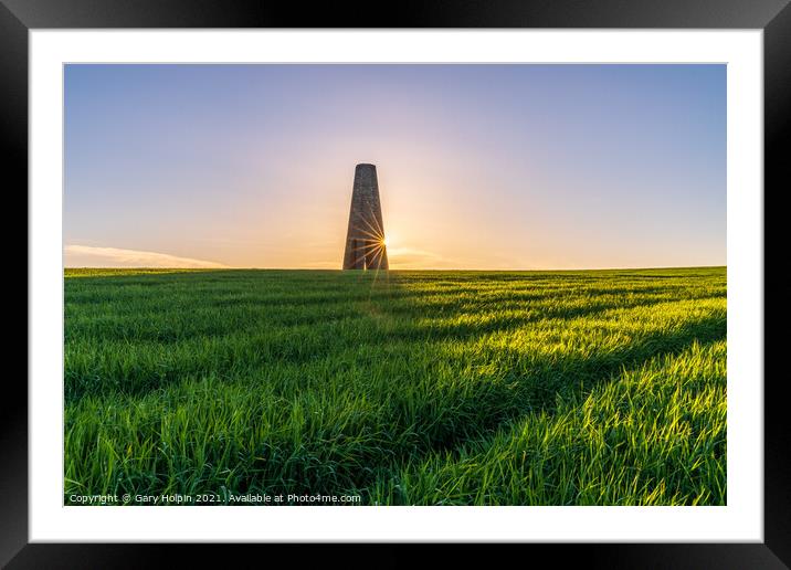 Sunset at the Daymark Tower Framed Mounted Print by Gary Holpin