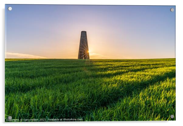 Sunset at the Daymark Tower Acrylic by Gary Holpin