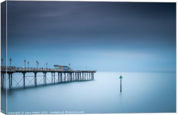 Moody day at Teignmouth Pier Canvas Print by Gary Holpin