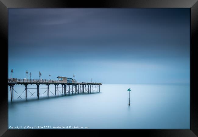 Moody day at Teignmouth Pier Framed Print by Gary Holpin