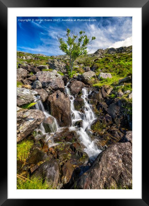 Mountain River Wales Framed Mounted Print by Adrian Evans