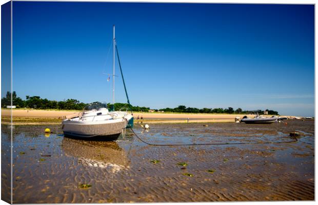 boats laying on the beach Canvas Print by youri Mahieu