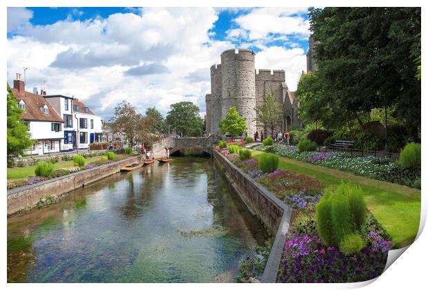 River Stour, Canterbury Print by Andrew Sharpe
