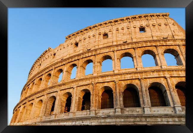 Colosseum in Rome, Italy Framed Print by Marcin Rogozinski