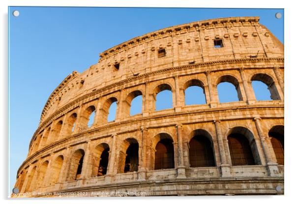 Colosseum in Rome, Italy Acrylic by Marcin Rogozinski