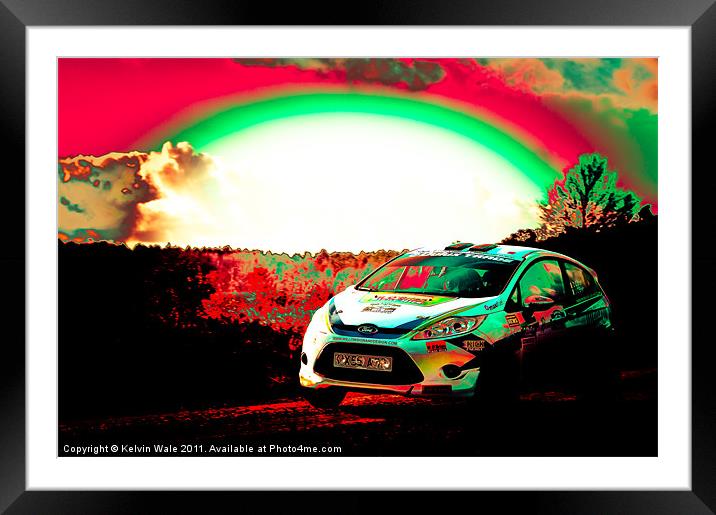 Ford Fiesta Rallie Car Framed Mounted Print by Kelvin Futcher 2D Photography