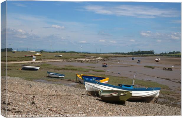 Boats Sunderland Point Canvas Print by Andrew Bell