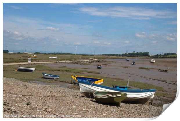 Boats Sunderland Point Print by Andrew Bell