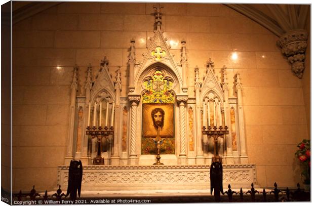 Jesus Shrine St. Patrick's Cathedral New York City Canvas Print by William Perry