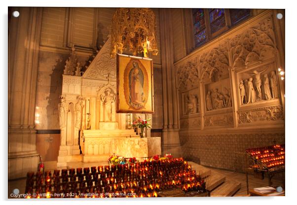 Guadalupe Shrine St. Patrick's Cathedral New York  Acrylic by William Perry