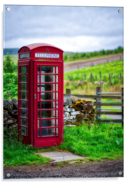 Telephone Booth Acrylic by Alan Simpson