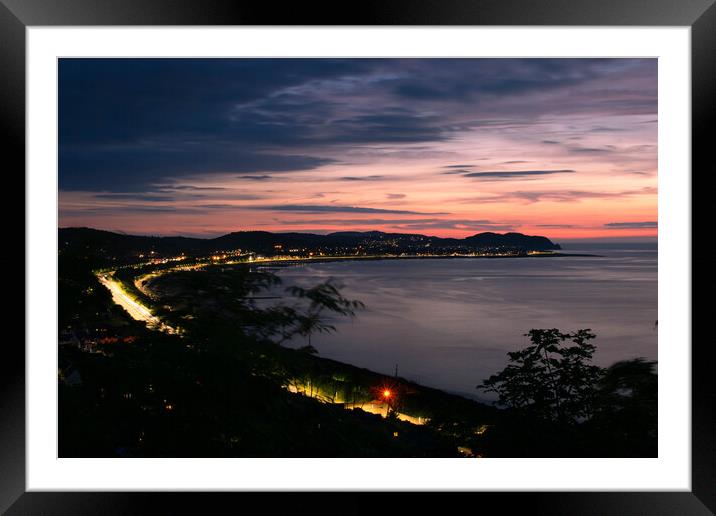Sunset Colwyn Bay North Wales Framed Mounted Print by christian maltby