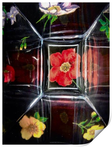 Abstract Flowers Print by Stephanie Moore