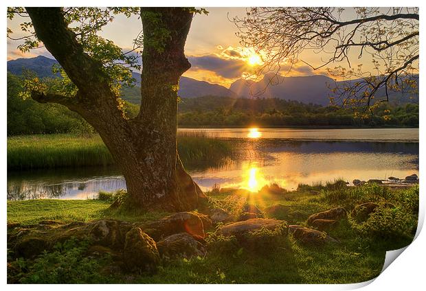 Last Light At Elterwater Print by Jason Connolly