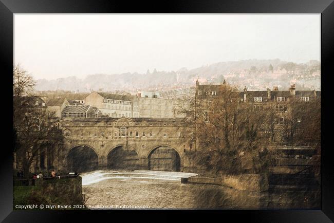 Pulteney Bridge. Framed Print by Glyn Evans
