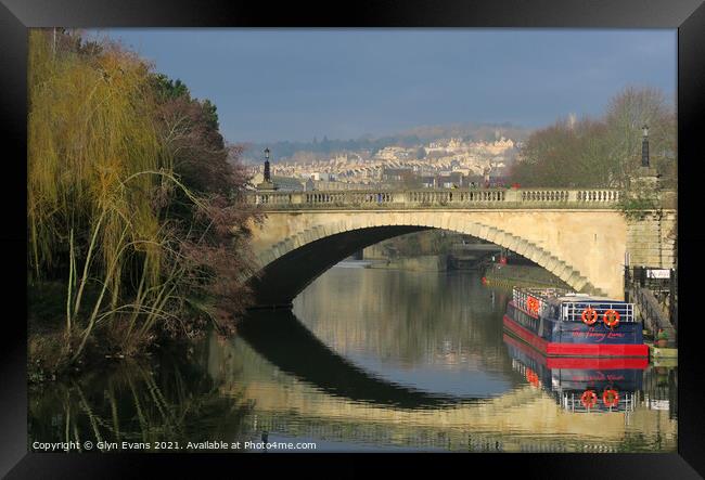 The River Avon in Bath Framed Print by Glyn Evans