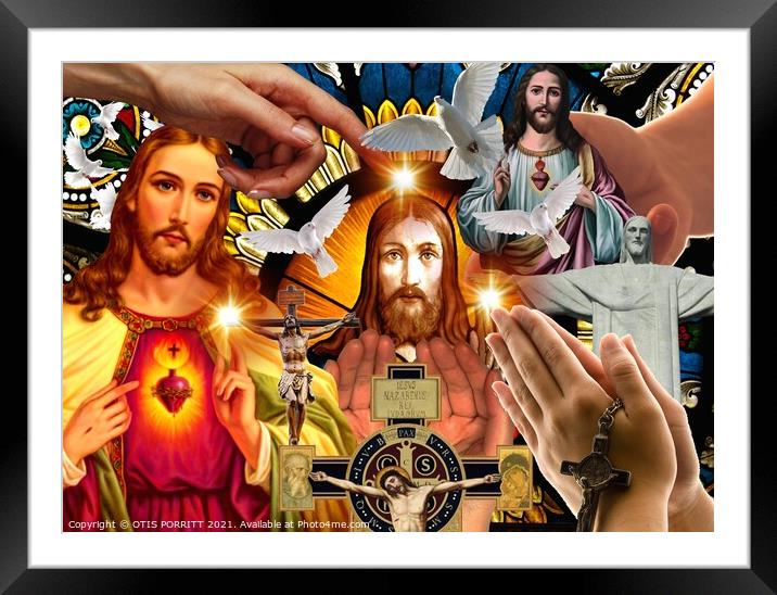 JESUS CHRIST 4 Framed Mounted Print by OTIS PORRITT