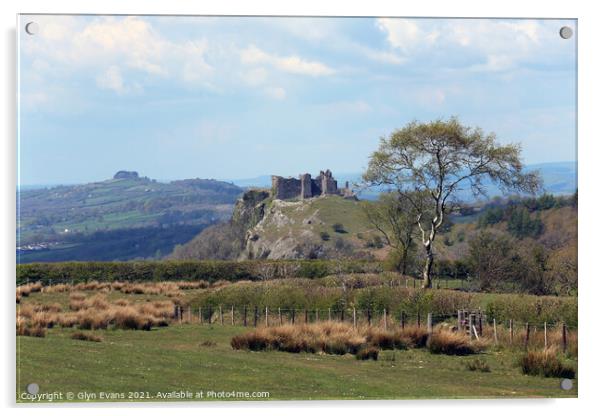 Carreg Cennen Acrylic by Glyn Evans