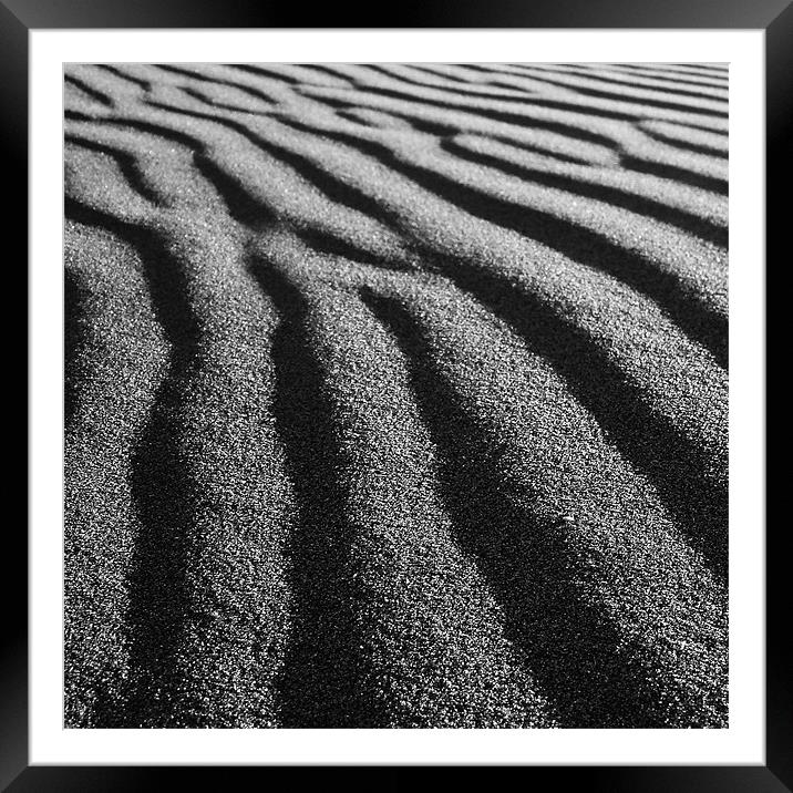 Ripples in the Sand Framed Mounted Print by J Biggadike