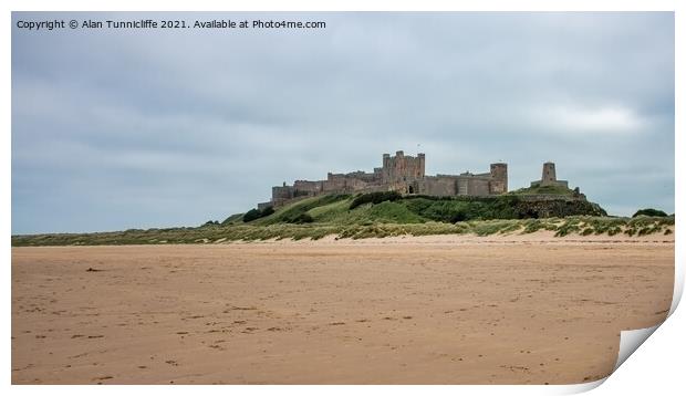 Bamburgh Castle Print by Alan Tunnicliffe