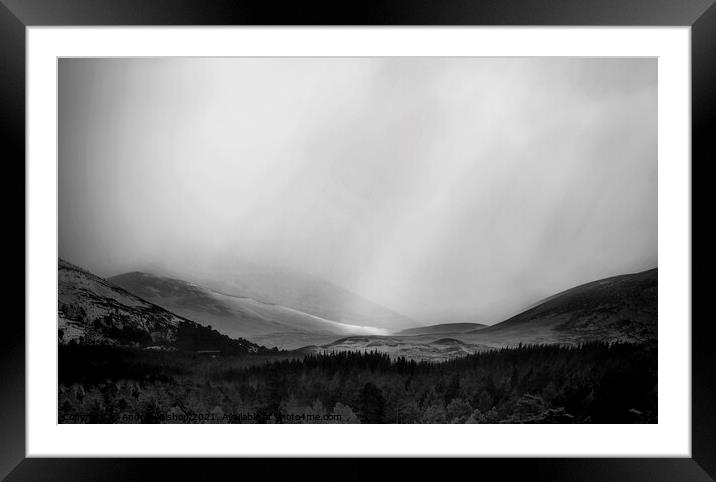The mountains of Scotland Framed Mounted Print by Andrew Bishop