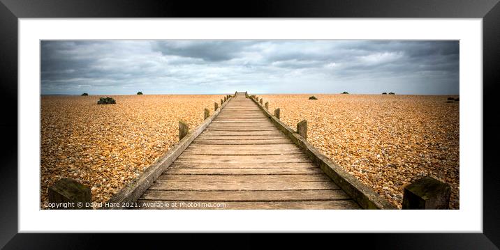 Wooden Walkway Framed Mounted Print by David Hare