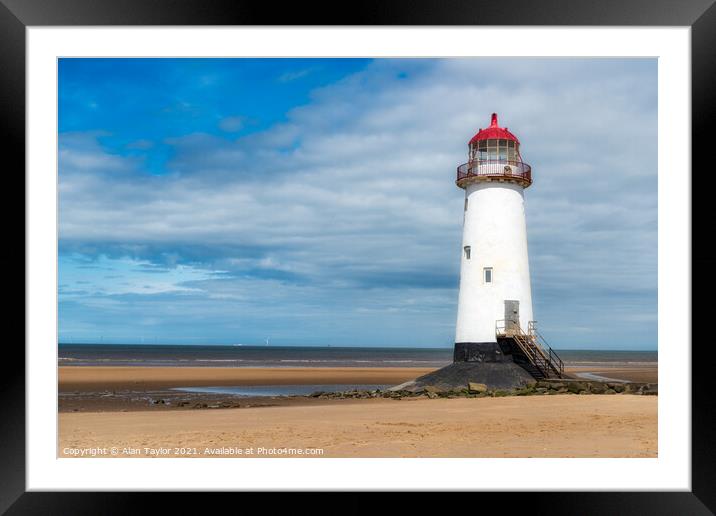 Point of Ayr Lighthouse, Talacre Framed Mounted Print by Alan Taylor