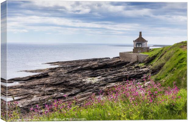 The Bathing House, Northumberland Canvas Print by Jim Monk