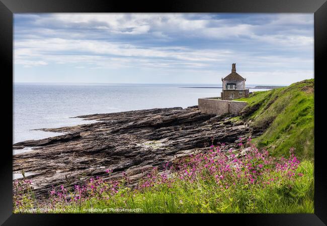 The Bathing House, Northumberland Framed Print by Jim Monk