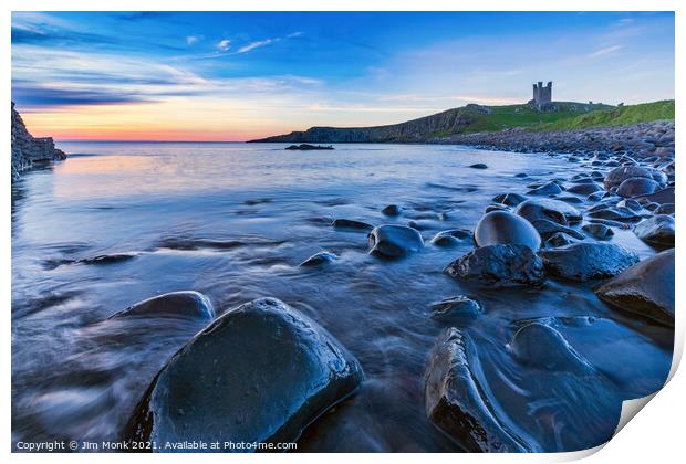 Dunstanburgh Sunrise Print by Jim Monk