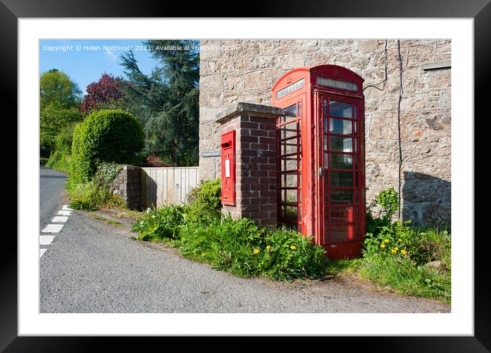 Doccombe Red Telephone Box Dartmoor Framed Mounted Print by Helen Northcott