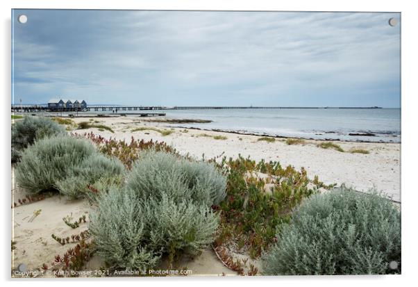 Busselton Jetty near Perth, Western Australia Acrylic by Keith Bowser