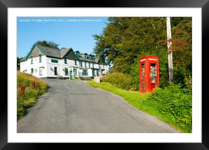Hexworthy Red Telephone Box Dartmoor Framed Mounted Print by Helen Northcott